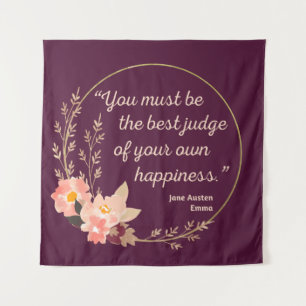 Emma door Jane Austen Quote I - Schuine stijl Wandkleed