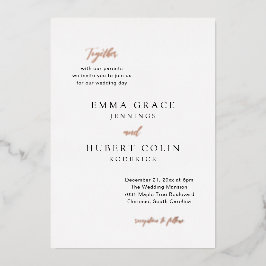 Emma Elegant Wedding Folie Uitnodiging