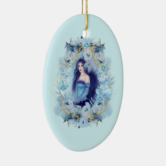 Emma engel met bloemen Ornament (Rechts)