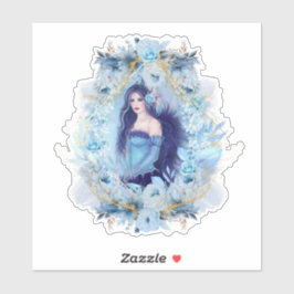 Emma engel met bloemen sticker