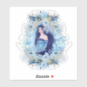 Emma engel met bloemen sticker