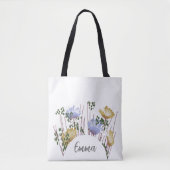 Emma Floral Monogram Tote Bag (Voorkant)