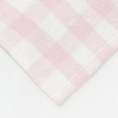 Emma gepersonaliseerde roze strik & gingham print fleece deken (Hoek)
