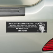 Emma Goldman Anti-Patriotisme Bumpersticker (Op auto)