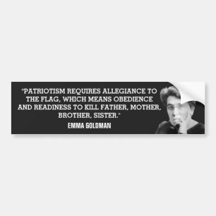 Emma Goldman Anti-Patriotisme Bumpersticker