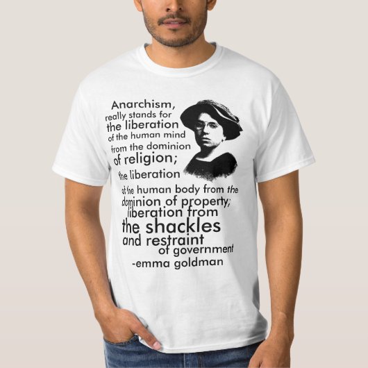 Emma Goldman citaat T-shirt (Voorkant)