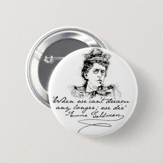 Emma Goldman "Dream" Pin Ronde Button 5,7 Cm (Voorkant /achterkant)