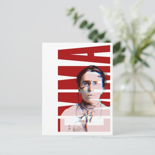 EMMA Goldman, feministische anarchistische vrouwen Briefkaart (Staand voorkant)