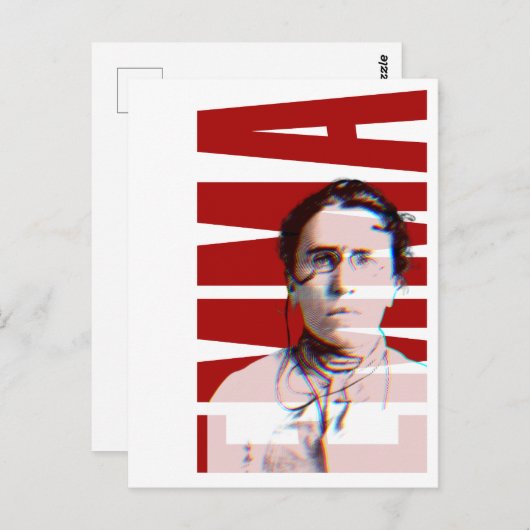 EMMA Goldman, feministische anarchistische vrouwen Briefkaart (Voorkant / Achterkant)