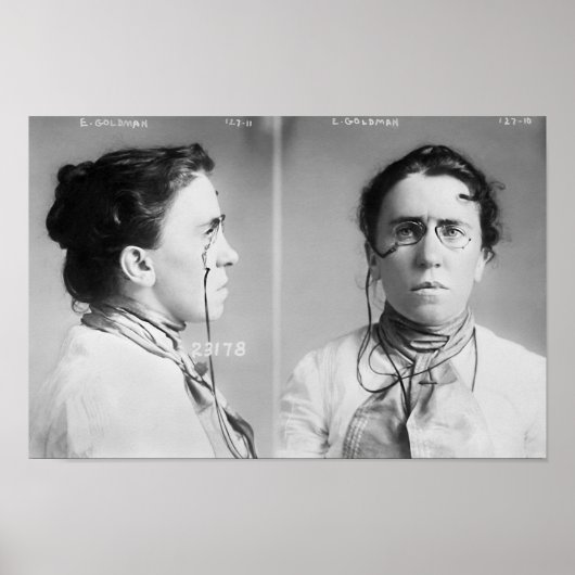 Emma Goldman Mugshot Poster (Voorkant)