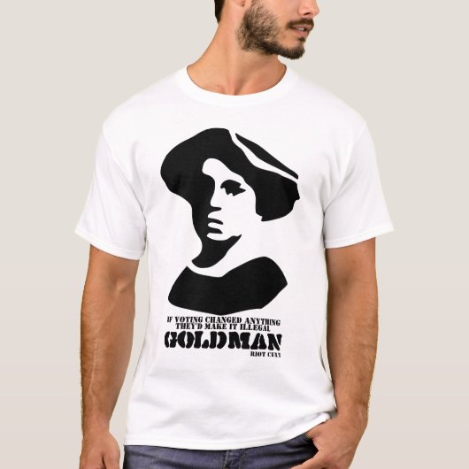 Emma Goldman Politics Stemt Anarchy Quote T-shirt (Voorkant)