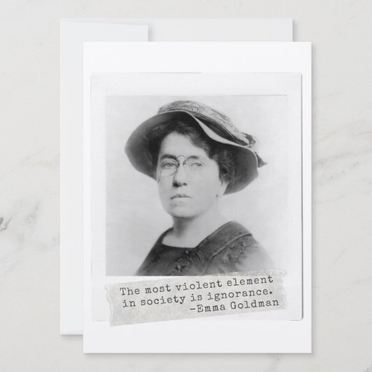 Emma Goldman Quote - Onwetendheid - Vrouwenactivis (Voorkant)