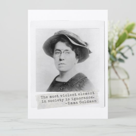 Emma Goldman Quote - Onwetendheid - Vrouwenactivis (Staand voorkant)