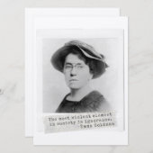 Emma Goldman Quote - Onwetendheid - Vrouwenactivis (Voorkant / Achterkant)