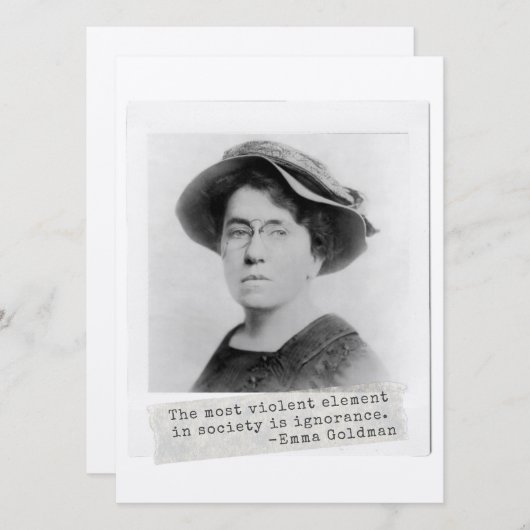 Emma Goldman Quote - Onwetendheid - Vrouwenactivis (Voorkant / Achterkant)