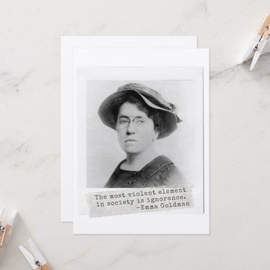 Emma Goldman Quote - Onwetendheid - Vrouwenactivis (Voorkant / Achterkant in situ)