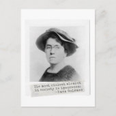 Emma Goldman Quote - Onwetendheid - Vrouwenactivis Briefkaart (Voorkant)