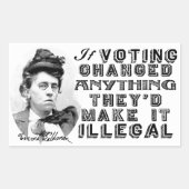Emma Goldman Stickers bij het stemmen (Voorkant)