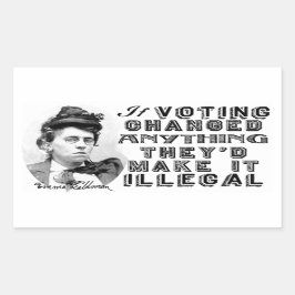 Emma Goldman Stickers bij het stemmen