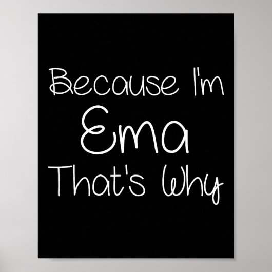 Emma Grappig Gepersonaliseerde Verjaardag Vrouwen Poster (Voorkant)