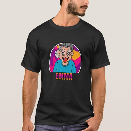 Emma Hardstyle EDM Music Rave Techno T-shirt (Voorkant)