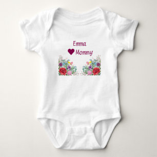 Emma Hearts houdt van mama tweeling tweelingzusjes Romper