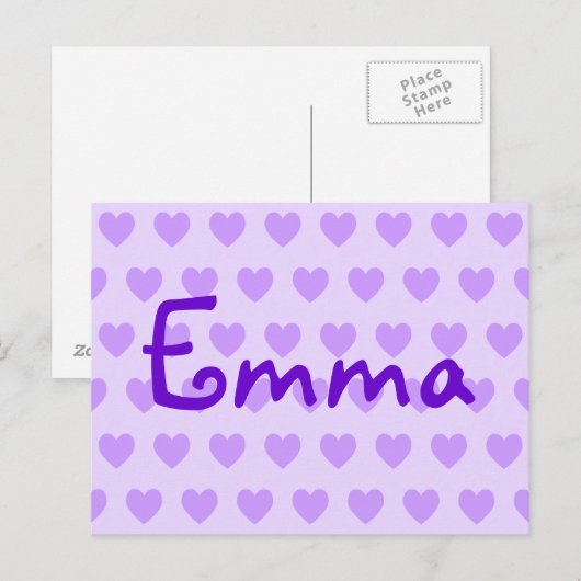 Emma in het Paars Briefkaart (Voorkant / Achterkant)