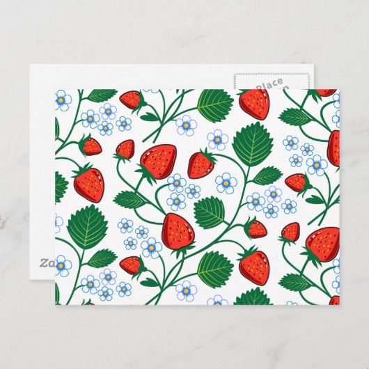 Emma Janeway Strawberries Briefkaart (Voorkant / Achterkant)