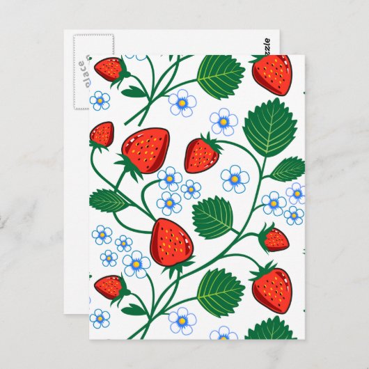 Emma Janeway Strawberries Briefkaart (Voorkant / Achterkant)