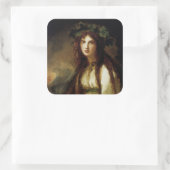 Emma, Lady Hamilton Vierkante Sticker (Tas)