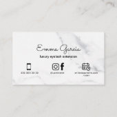 Emma Lashes Visitekaartje van 3,5 x 2,0 inch (Achterkant)