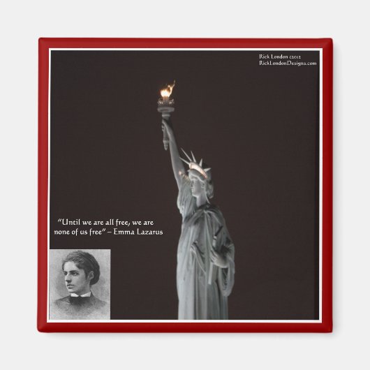 Emma Lazarus & Standbeeld van de Vrijheid Cadeaus  Magneet (Voorkant)