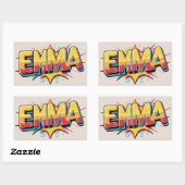 Emma met een explosie rechthoekige sticker (Vel)