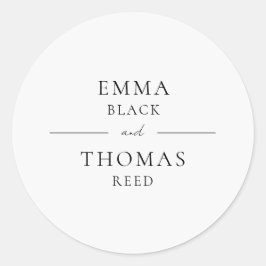 EMMA Modern Minimalist Envelope Seal Ronde Sticker