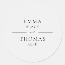 EMMA Modern Minimalist Envelope Seal Ronde Sticker