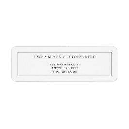 EMMA Modern Minimalist RSVP Return Address Labels
