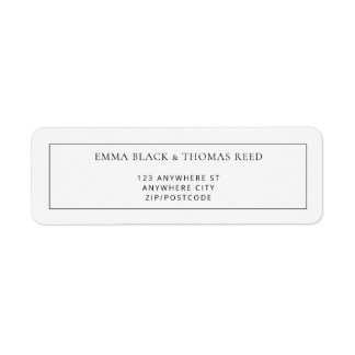 EMMA Modern Minimalist RSVP Return Address Labels