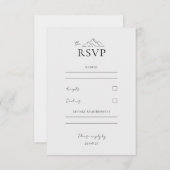 EMMA Mountain Minimalist Dove Grey Response Kaart (Voorkant / Achterkant)