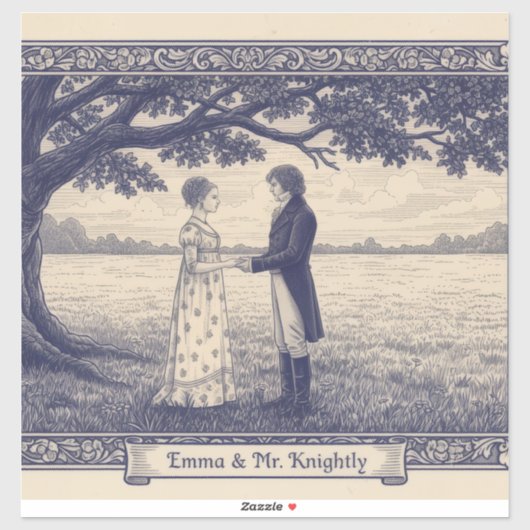 Emma & Mr. Knightley Sticker (Vel)