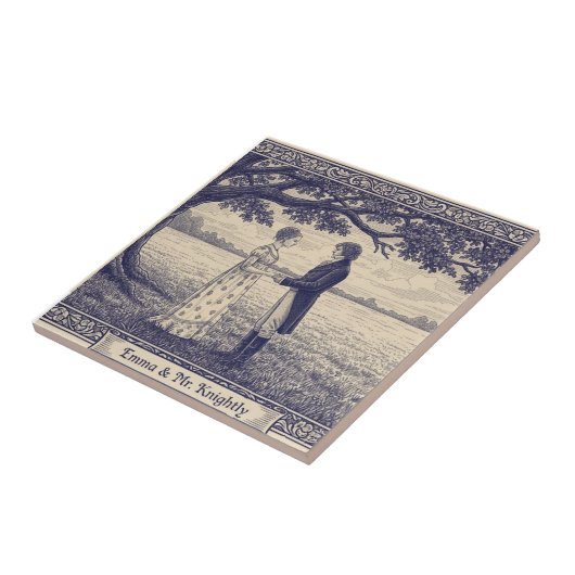 Emma & Mr. Knightley Tegeltje (Zijkant)