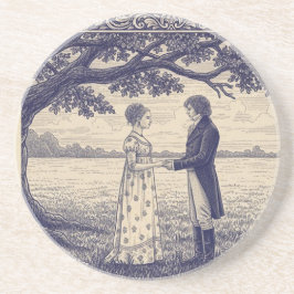 Emma & Mr. Knightley Zandsteen Onderzetter