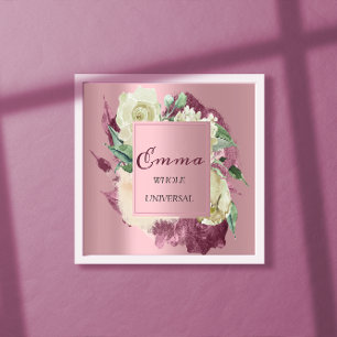 Emma naam betekenis Koninklijke Rozen Mint Roze Poster