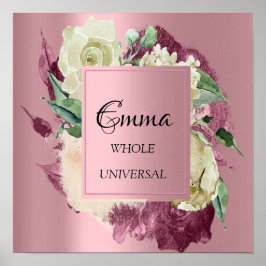 Emma Naam Betekenis Marsala Rozen Bruidsdouche Poster