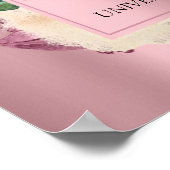 Emma naam Betekenis Royal Roses Mint Roze Poster (Hoek)