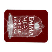 Emma naam betekent bruids verjaardag proces magneet (Horizontaal)