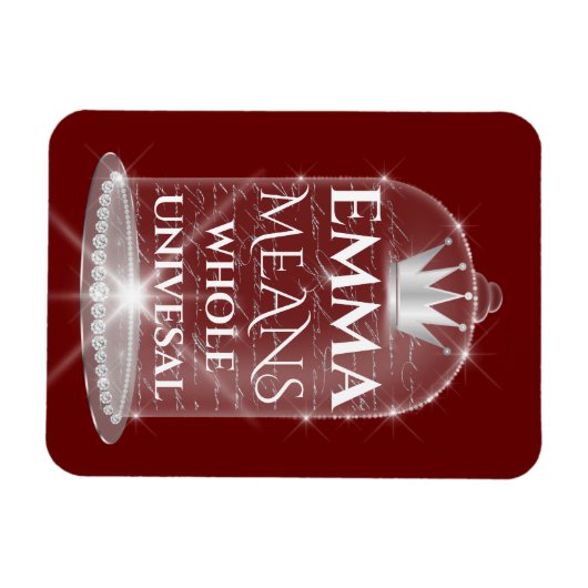 Emma naam betekent bruids verjaardag proces magneet (Horizontaal)