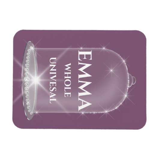 Emma naam betekent nieuwe baby meisje Paarse Magneet (Horizontaal)