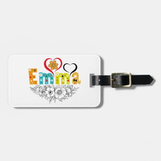 Emma Naam Custom voor vrouw genaamd Emma Bagagelabel (Voorkant horizontaal)