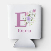 Emma Naam met een bloemendesign Blikjeskoeler (Achterkant)