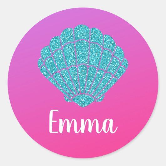 Emma Naam Stickers Labels School Boek Zeemeermin (Voorkant)
